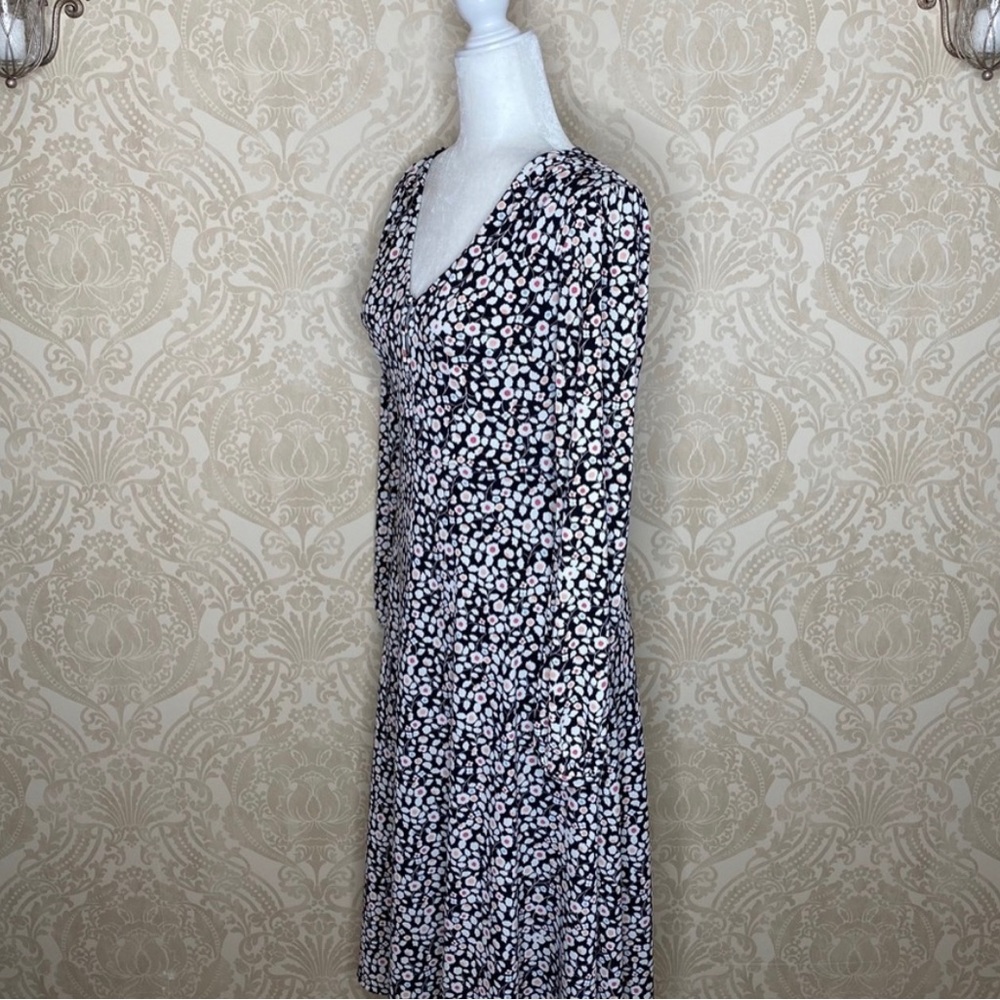 Express Floral V-Neck Open Back Midi Dress